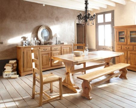 Credenza "antica" in rovere massiccio a 4 ante e 2 cassetti