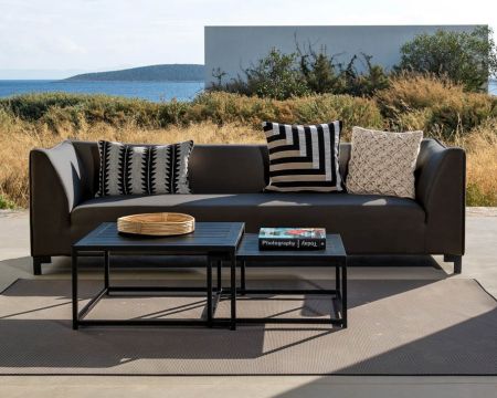 Set da giardino in alluminio e tessuto Sunbrella "Andaman Island" grigio scuro