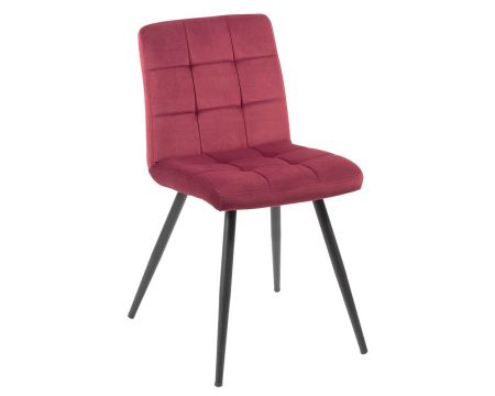 Set di 4 sedie da pranzo Casita "Sando" in tessuto bordeaux