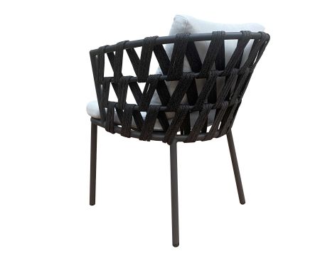 Set di 2 sedie da giardino di design grigio "Saumur" di alta gamma