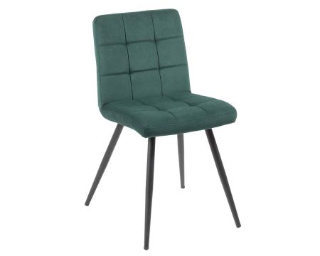 Set di 4 sedie scandinave "Sando" Casita in metallo verde e tessuto nero