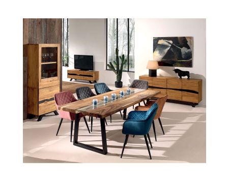 Colonna portaoggetti "Copley" in teak smaltato