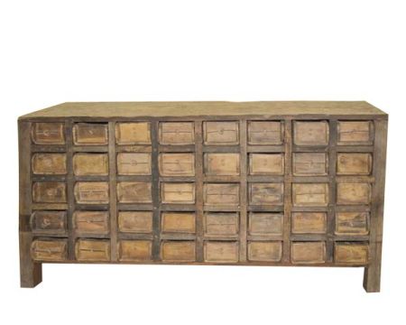 Cassettiera in legno riciclato 150 cm Collezione "Nepalaise