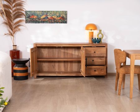 Credenza in stile casa di campagna da 170 cm in legno riciclato "Mokal"