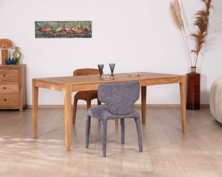 Tavolo da pranzo in legno riciclato dal design essenziale, 180 cm, "Mokal"