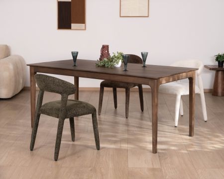 Tavolo da pranzo da 180 cm in legno di mango, dal design essenziale "Mokal"