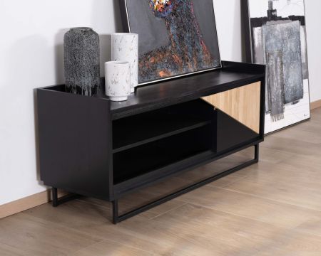 Porta TV in legno massiccio "Trace" 140 cm