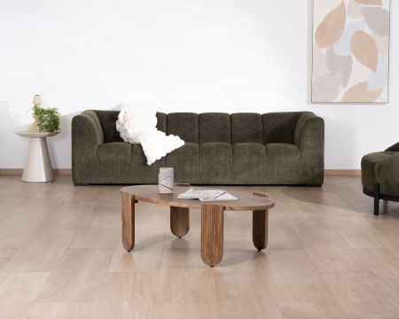 Divano a 3 posti "Enjoy Home" in tessuto bouclette verde