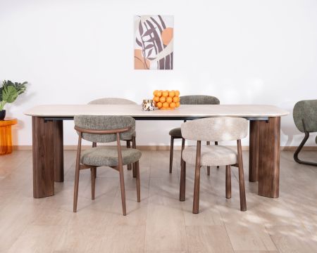 Tavolo da pranzo rettangolare da 240 cm dal design essenziale "Arpège"