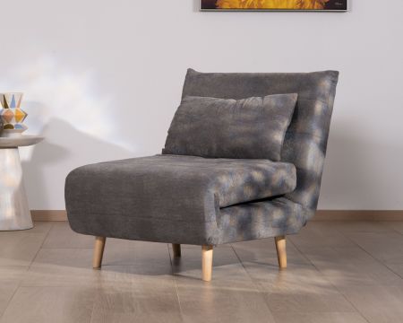 Poltrona modulare "Folda" in tessuto grigio