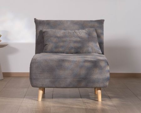 Poltrona modulare "Folda" in tessuto grigio