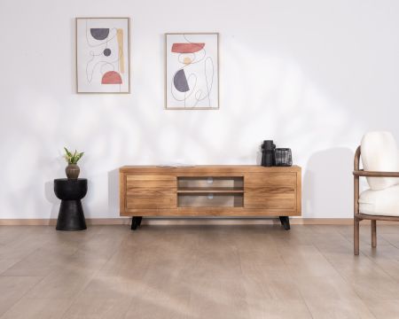 Porta TV "Wave" da 160 cm in rovere oliato