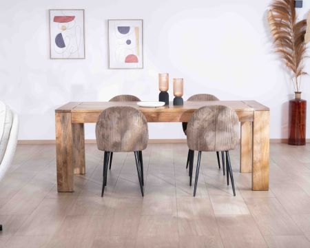 Tavolo da pranzo allungabile "Jappy" in legno di mango scuro, da 160 a 250 cm