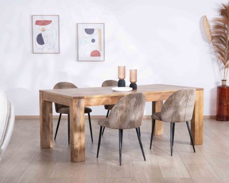 Tavolo da pranzo allungabile "Jappy", da 200 a 290 cm, in legno di mango scuro