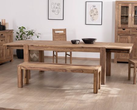 Tavolo da pranzo allungabile in palissandro "Kalanohé" 160 cm