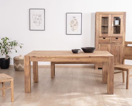 Tavolo da pranzo allungabile in palissandro "Kalanohé" 160 cm