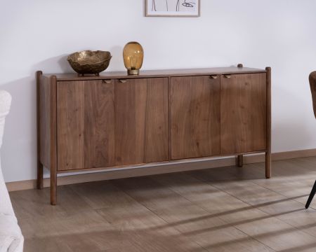 Credenza "Yona" a 4 ante in acacia massiccia - design elegante
