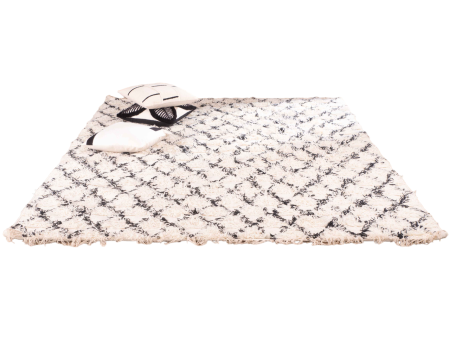 Grande tappeto in cotone e lana 200x300cm "Chart