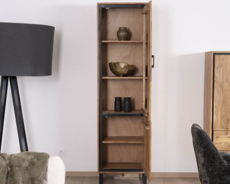 Colonna in vetro stile industriale Acacia "Baltik" in vetro colorato marrone