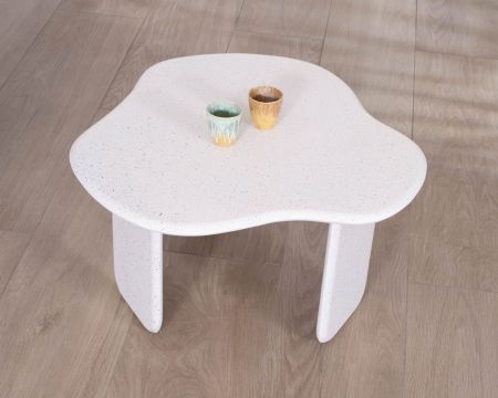 Tavolino da caffè "Naura" in stile terrazzo organico