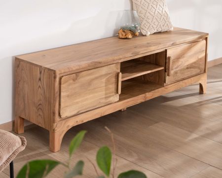 Porta TV "Melody" in stile Zen da 160 cm in acacia