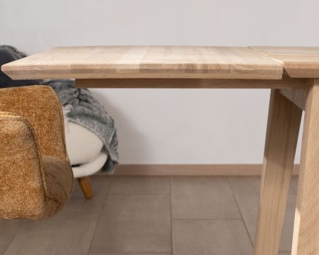 Prolunga in rovere sbiancato per il tavolo da pranzo "Storia" da 180 cm
