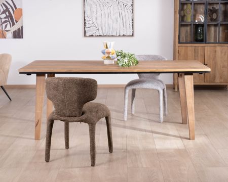 Tavolo da pranzo allungabile in mango massiccio "Santo", da 200 a 280 cm, stile puro