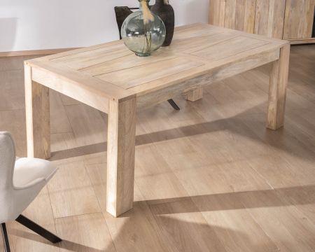 Tavolo da pranzo allungabile in mango "Jappy" da 200 a 290 cm