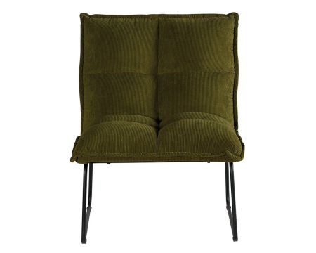 Set di 2 poltrone verde cachi "Calgari" in stile scandinavo ultra-confortevole