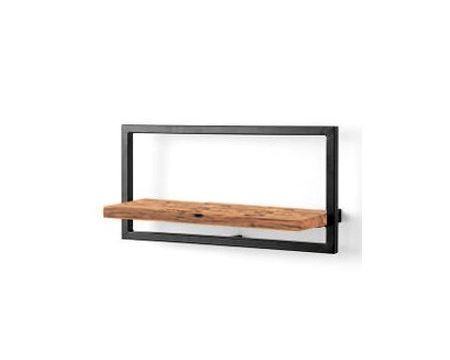 Mensola da parete in legno e metallo lunga 65 cm "Minerva" dal design elegante