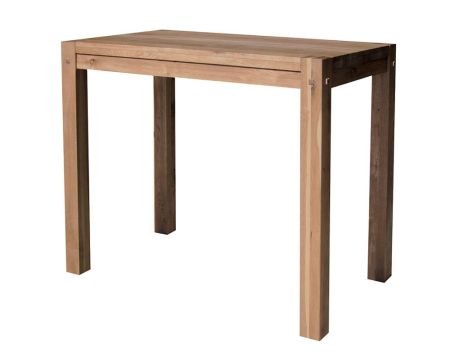 Tavolo da pranzo "Lodge Casita" in rovere oliato con piano a doghe 120x70cm