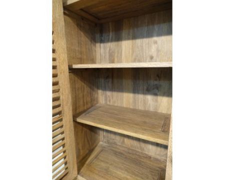 Mobile da bagno in legno massiccio "Persienne" con anta a sinistra