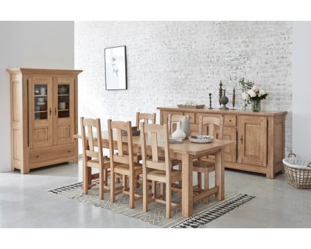 Tavolo agricolo in rovere massiccio "Artisan" 210 cm 