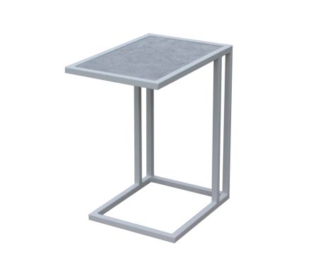 Divano con piano in ceramica bianca "Terrasse