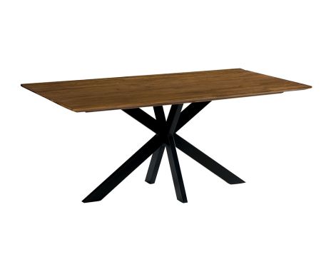 Tavolo da pranzo grande "Copley" in legno riciclato e metallo, 220 cm