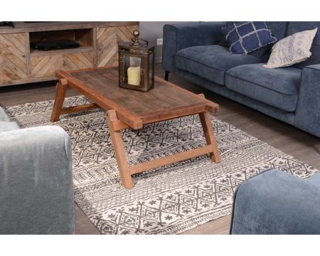 Tavolino da letto militare in legno "nepalese" riciclato