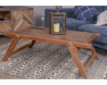 Tavolino da letto militare in legno "nepalese" riciclato