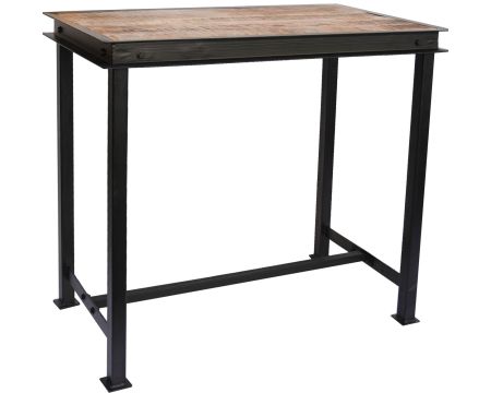 Tavolo alto in metallo e legno 150x80cm "IPN