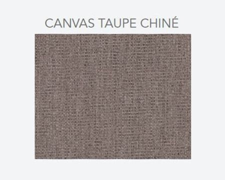 Lettino doppio "Nusa Pedina" in tessuto sunbrella taupe e alluminio