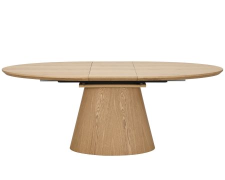 Tavolo da pranzo ovale allungabile in rovere "Oria" 160-200 cm, stile contemporaneo e raffinato