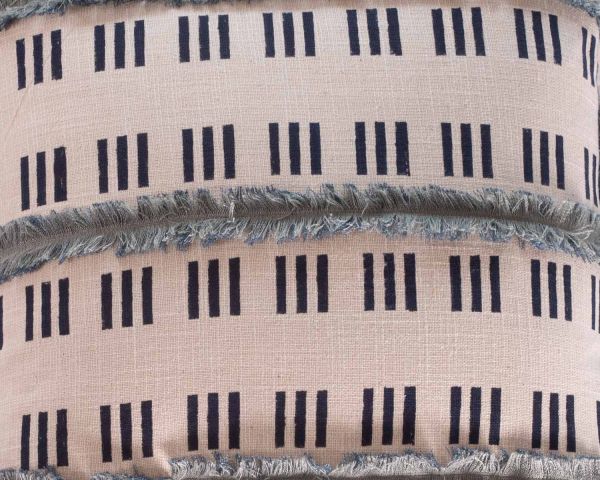 Cuscino quadrato in cotone e lino stampato "estero" 45x45cm