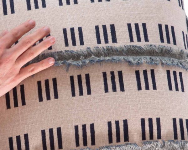 Cuscino quadrato in cotone e lino stampato "estero" 45x45cm