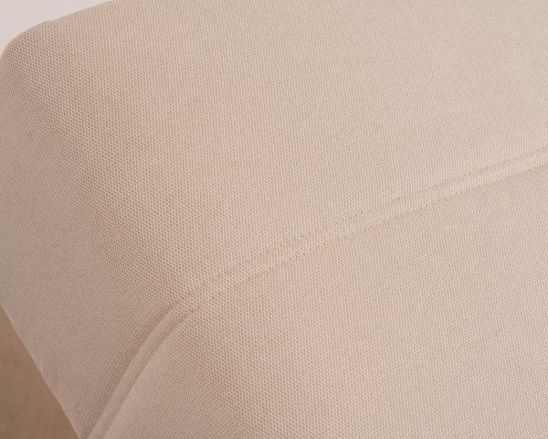 Lettino prendisole in elegante tessuto crema con cuciture esterne speciali "Sunset Bay"