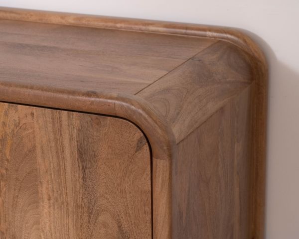 Mobile doppio in mango massiccio "Spelano" in stile neo-vintage 140 cm