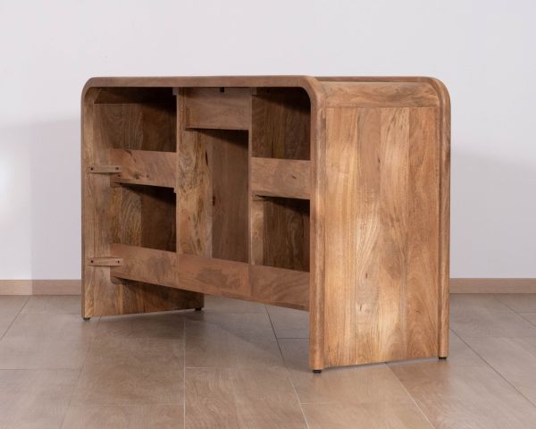 Mobile doppio in mango massiccio "Spelano" in stile neo-vintage 140 cm