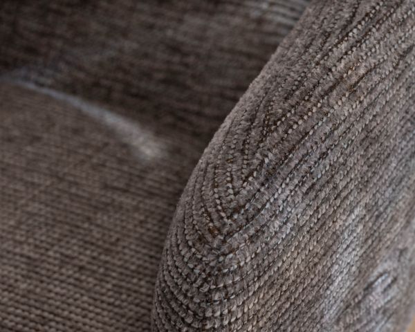 Set di 2 sedie girevoli "Movy" con seduta avvolgente in tessuto boucle grigio