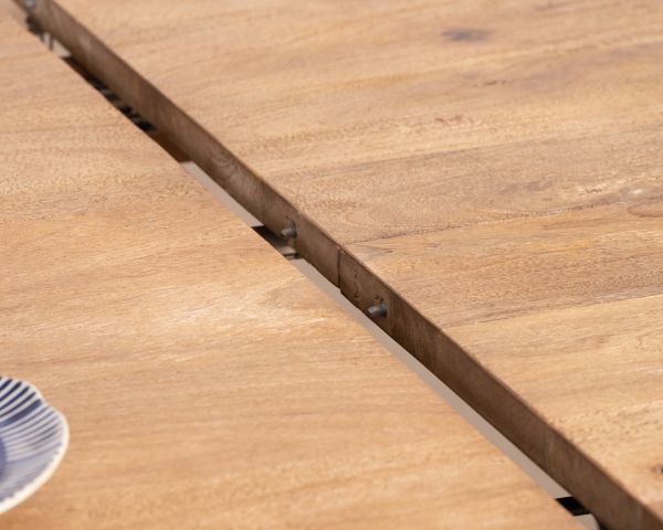 Tavolo da pranzo allungabile "Maestro" 190-250 cm in legno di mango con gambe a stella