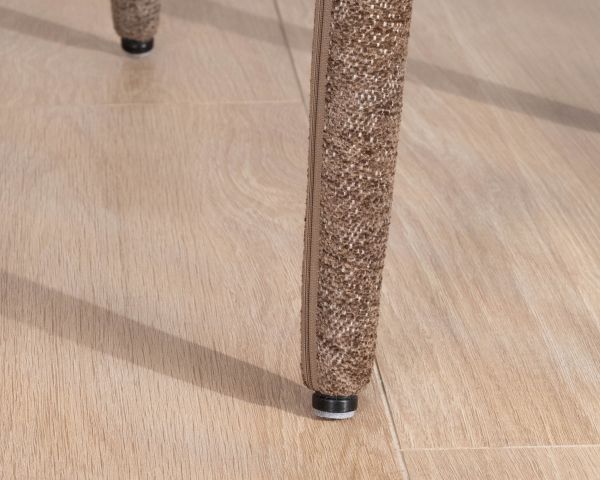 Set di 2 sedie di design a copertura totale "Amarello" in tessuto boucle marrone