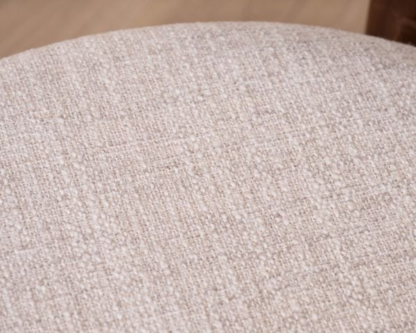 Set di 2 sedie da pranzo impilabili in stile retrò in tessuto intrecciato bianco "Staccato" con gambe in legno scuro