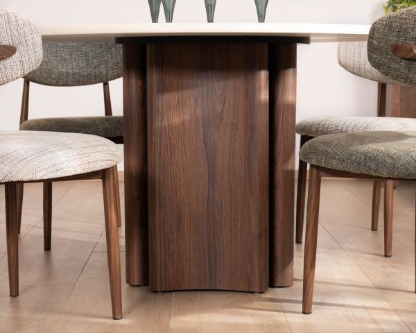 Tavolo da pranzo rotondo di design retrò "Arpège" 120 cm